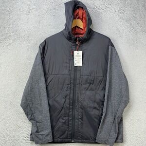 NEW Sun Mountain Men 2XL Jacket Colter Black Gray Nylon Hoodie Full Zip Windwear